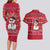 Christmas Chillin With My Snowmies Couples Matching Long Sleeve Bodycon Dress and Hawaiian Shirt Cool Snowman Red Snowflake Light String - Wonder Print Shop