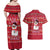 Christmas Chillin With My Snowmies Couples Matching Off Shoulder Maxi Dress and Hawaiian Shirt Cool Snowman Red Snowflake Light String - Wonder Print Shop