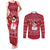 Christmas Chillin With My Snowmies Couples Matching Tank Maxi Dress and Long Sleeve Button Shirt Cool Snowman Red Snowflake Light String - Wonder Print Shop