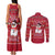 Christmas Chillin With My Snowmies Couples Matching Tank Maxi Dress and Long Sleeve Button Shirt Cool Snowman Red Snowflake Light String - Wonder Print Shop