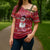 Christmas Chillin With My Snowmies Cross Shoulder Shirt Cool Snowman Red Snowflake Light String - Wonder Print Shop