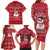 Christmas Chillin With My Snowmies Family Matching Long Sleeve Bodycon Dress and Hawaiian Shirt Cool Snowman Red Snowflake Light String - Wonder Print Shop