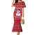 Christmas Chillin With My Snowmies Family Matching Mermaid Dress and Hawaiian Shirt Cool Snowman Red Snowflake Light String - Wonder Print Shop