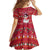 Christmas Chillin With My Snowmies Family Matching Off The Shoulder Long Sleeve Dress and Hawaiian Shirt Cool Snowman Red Snowflake Light String - Wonder Print Shop