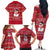 Christmas Chillin With My Snowmies Family Matching Off The Shoulder Long Sleeve Dress and Hawaiian Shirt Cool Snowman Red Snowflake Light String - Wonder Print Shop
