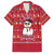 Christmas Chillin With My Snowmies Family Matching Off The Shoulder Long Sleeve Dress and Hawaiian Shirt Cool Snowman Red Snowflake Light String - Wonder Print Shop