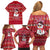 Christmas Chillin With My Snowmies Family Matching Off Shoulder Short Dress and Hawaiian Shirt Cool Snowman Red Snowflake Light String - Wonder Print Shop