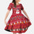 Christmas Chillin With My Snowmies Family Matching Short Sleeve Bodycon Dress and Hawaiian Shirt Cool Snowman Red Snowflake Light String - Wonder Print Shop