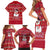Christmas Chillin With My Snowmies Family Matching Short Sleeve Bodycon Dress and Hawaiian Shirt Cool Snowman Red Snowflake Light String - Wonder Print Shop