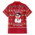 Christmas Chillin With My Snowmies Family Matching Short Sleeve Bodycon Dress and Hawaiian Shirt Cool Snowman Red Snowflake Light String - Wonder Print Shop