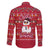 Christmas Chillin With My Snowmies Family Matching Short Sleeve Bodycon Dress and Hawaiian Shirt Cool Snowman Red Snowflake Light String - Wonder Print Shop