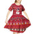 Christmas Chillin With My Snowmies Kid Short Sleeve Dress Cool Snowman Red Snowflake Light String - Wonder Print Shop