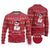 Christmas Chillin With My Snowmies Ugly Christmas Sweater Cool Snowman Red Snowflake Light String - Wonder Print Shop