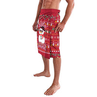 Christmas Chillin With My Snowmies Lavalava Cool Snowman Red Snowflake Light String - Wonder Print Shop