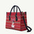 Christmas Chillin With My Snowmies Leather Bag Cool Snowman Red Snowflake Light String - Wonder Print Shop