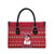 Christmas Chillin With My Snowmies Leather Bag Cool Snowman Red Snowflake Light String - Wonder Print Shop