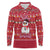 Christmas Chillin With My Snowmies Long Sleeve Polo Shirt Cool Snowman Red Snowflake Light String - Wonder Print Shop