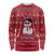 Christmas Chillin With My Snowmies Long Sleeve Shirt Cool Snowman Red Snowflake Light String - Wonder Print Shop