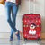 Christmas Chillin With My Snowmies Luggage Cover Cool Snowman Red Snowflake Light String - Wonder Print Shop