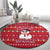 Christmas Chillin With My Snowmies Round Carpet Cool Snowman Red Snowflake Light String - Wonder Print Shop
