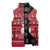Christmas Chillin With My Snowmies Sleeveless Puffer Jacket Cool Snowman Red Snowflake Light String - Wonder Print Shop