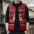Christmas Chillin With My Snowmies Sleeveless Puffer Jacket Cool Snowman Red Snowflake Light String - Wonder Print Shop