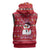 Christmas Chillin With My Snowmies Sleeveless Zip Hoodie Cool Snowman Red Snowflake Light String - Wonder Print Shop