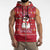 Christmas Chillin With My Snowmies Sleeveless Zip Hoodie Cool Snowman Red Snowflake Light String - Wonder Print Shop