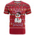 Christmas Chillin With My Snowmies T Shirt Cool Snowman Red Snowflake Light String - Wonder Print Shop