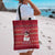Christmas Chillin With My Snowmies Tote Bag Cool Snowman Red Snowflake Light String - Wonder Print Shop