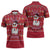 Christmas Chillin With My Snowmies Zipper Polo Shirt Cool Snowman Red Snowflake Light String - Wonder Print Shop