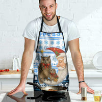 Owl Love Santa Moon Christmas Apron Xmas Holiday Patterns - Wonder Print Shop