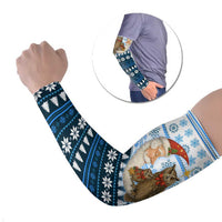 Owl Love Santa Moon Christmas Arm Sleeves Xmas Holiday Patterns - Wonder Print Shop