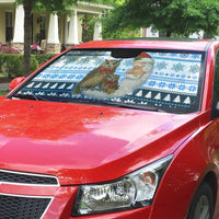 Owl Love Santa Moon Christmas Auto Sun Shade Xmas Holiday Patterns - Wonder Print Shop