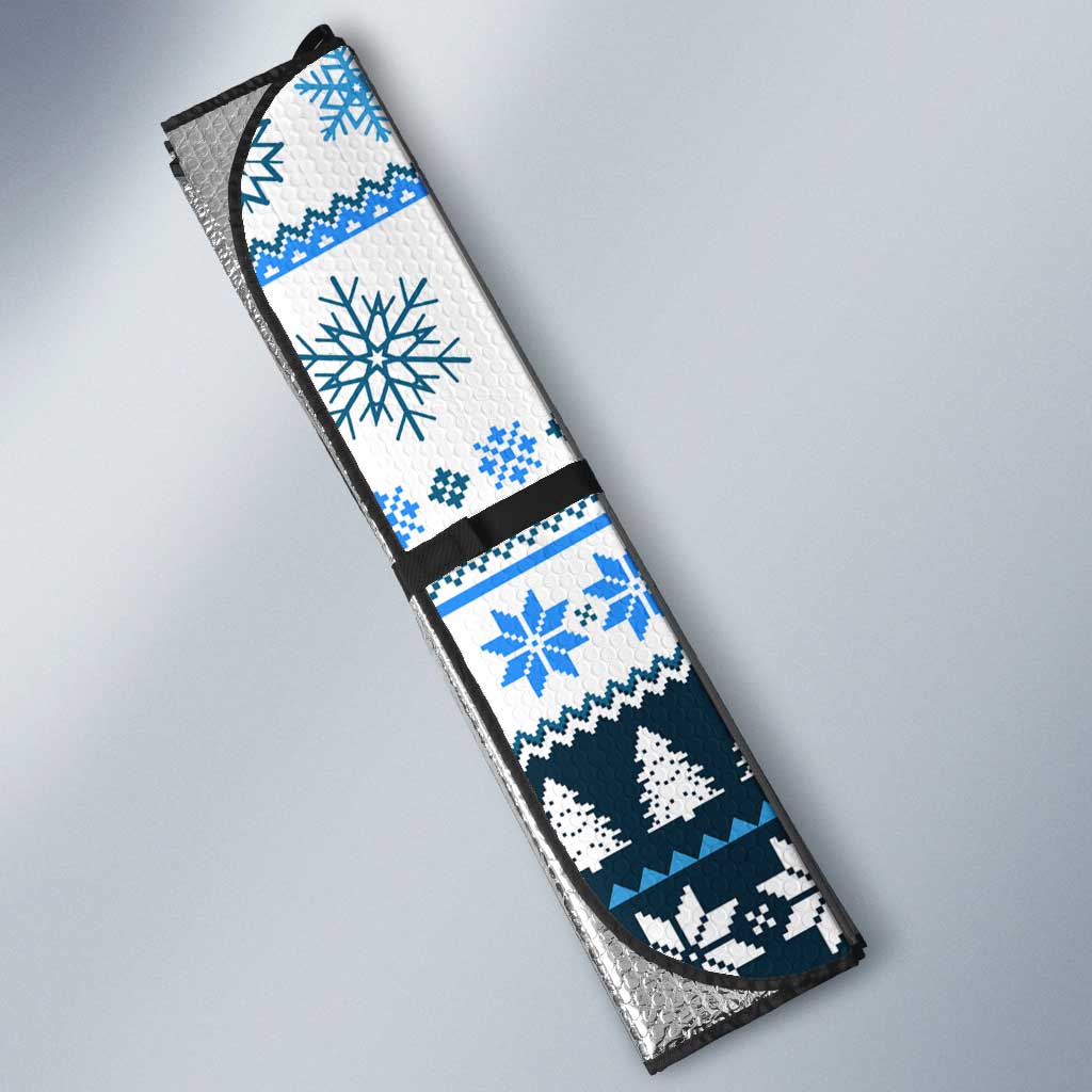 Owl Love Santa Moon Christmas Auto Sun Shade Xmas Holiday Patterns - Wonder Print Shop