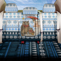 Owl Love Santa Moon Christmas Back Car Seat Cover Xmas Holiday Patterns - Wonder Print Shop