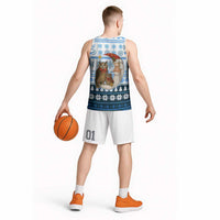 Owl Love Santa Moon Christmas Basketball Jersey Xmas Holiday Patterns - Wonder Print Shop