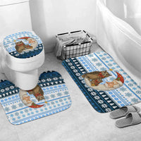 Owl Love Santa Moon Christmas Bathroom Set Xmas Holiday Patterns - Wonder Print Shop