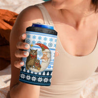 Owl Love Santa Moon Christmas 4 in 1 Can Cooler Tumbler Xmas Holiday Patterns - Wonder Print Shop
