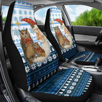 Owl Love Santa Moon Christmas Car Seat Cover Xmas Holiday Patterns - Wonder Print Shop