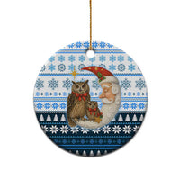 Owl Love Santa Moon Christmas Ceramic Ornament Xmas Holiday Patterns - Wonder Print Shop