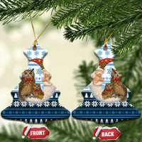 Owl Love Santa Moon Christmas Ceramic Ornament Xmas Holiday Patterns - Wonder Print Shop