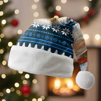 Owl Love Santa Moon Christmas Santa Hat Xmas Holiday Patterns - Wonder Print Shop