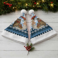 Owl Love Santa Moon Christmas Santa Hat Xmas Holiday Patterns - Wonder Print Shop