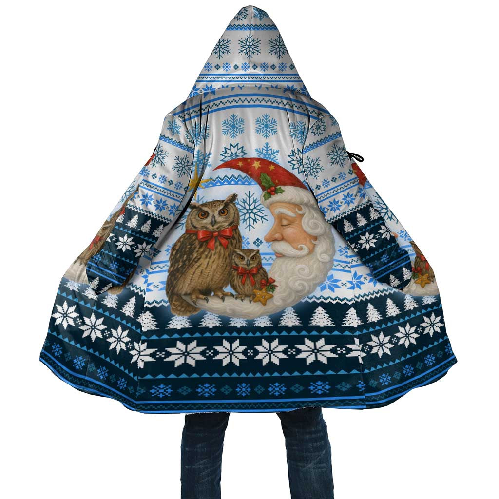 Owl Love Santa Moon Christmas Cloak Xmas Holiday Patterns - Wonder Print Shop