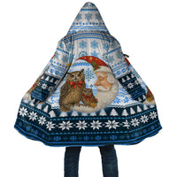 Owl Love Santa Moon Christmas Cloak Xmas Holiday Patterns - Wonder Print Shop
