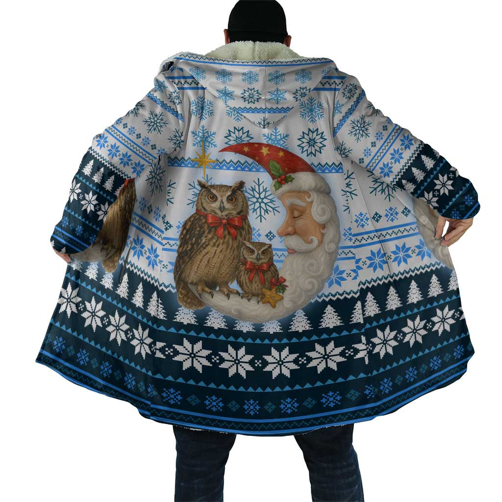 Owl Love Santa Moon Christmas Cloak Xmas Holiday Patterns - Wonder Print Shop
