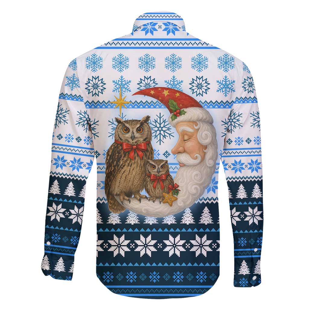 Owl Love Santa Moon Christmas Family Matching Mermaid Dress and Hawaiian Shirt Xmas Holiday Patterns - Wonder Print Shop