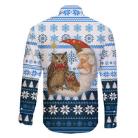 Owl Love Santa Moon Christmas Family Matching Mermaid Dress and Hawaiian Shirt Xmas Holiday Patterns - Wonder Print Shop