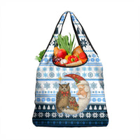 Owl Love Santa Moon Christmas Grocery Bag Xmas Holiday Patterns - Wonder Print Shop